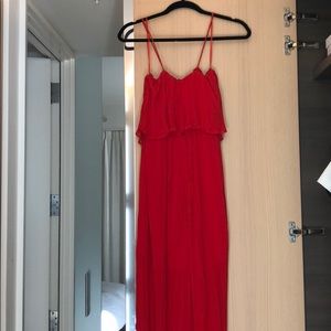 Zara red jumpsuit